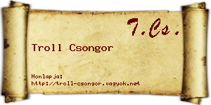 Troll Csongor névjegykártya