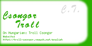 csongor troll business card